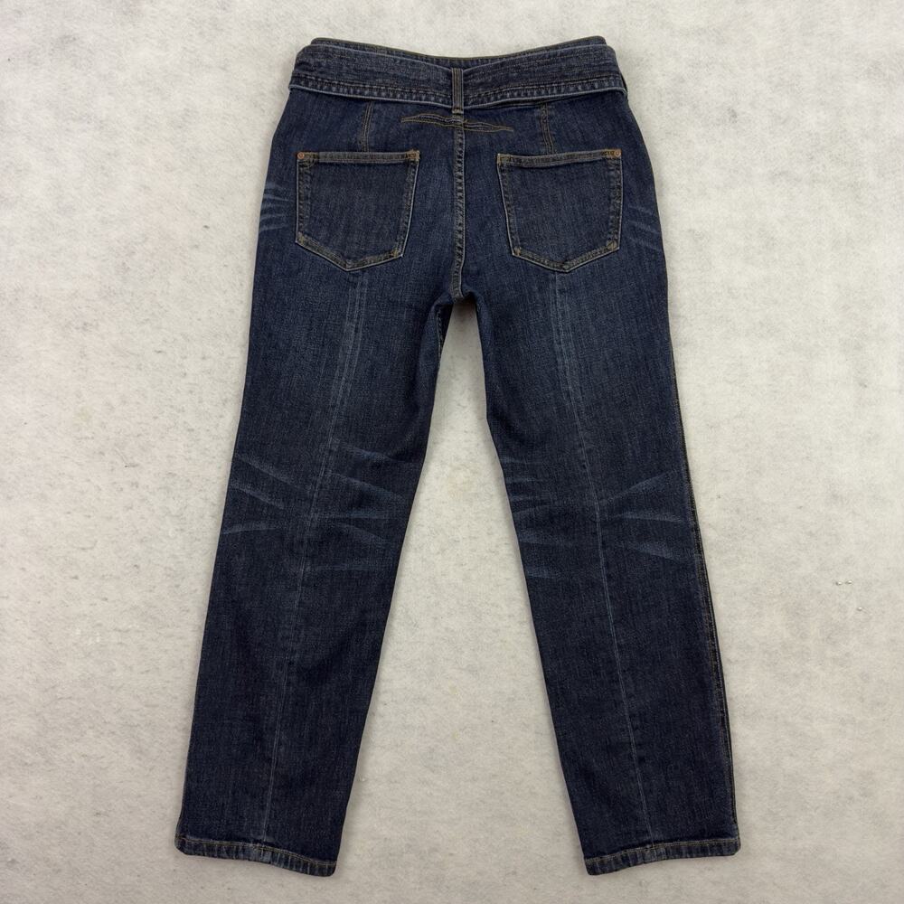 Pilcro by Anthropologie Size 28 Dark Wash Denim Belted Tapered Jeanscasual - Picture 5 of 12